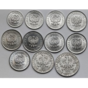 20-50 Pfennige und 1-5 Zloty 1973-1985 - Satz (11Stück)
