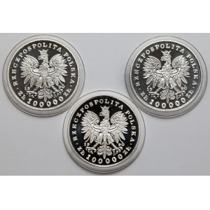 Mały Tryptyk 100.000 złotych 1990 - komplet (3szt)