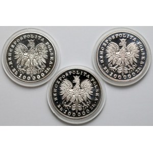 Mały Tryptyk 100.000 złotych 1990 - komplet (3szt)