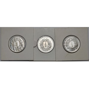 Stříbrné proof kopie, 1 zlatá - Parchimovič, NEFRYT (3ks)