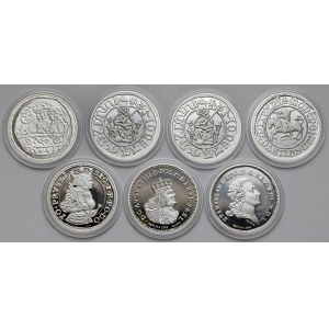 Silberne Repliken der königlichen polnischen Münzen 2009 - Satz (7 Stück)