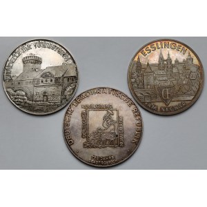 Germany, Silver medals 1968-1977 - lot (3pcs)