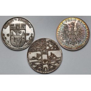 Deutschland, Silbermedaillen 1968-1977 - Satz (3Stück)