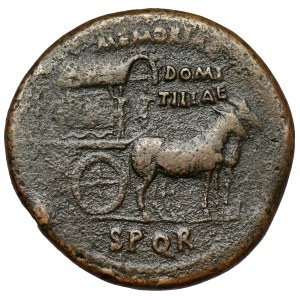 Titus (79-81 n. Chr.) Sesterz posthum - Domitilla die Ältere - sehr selten