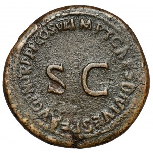 Titus (79-81 n. Chr.) Sesterz posthum - Domitilla die Ältere - sehr selten