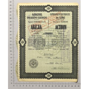 Łódzkie Towarzystwo Elektryczne, Em.1, 500 zł 1925