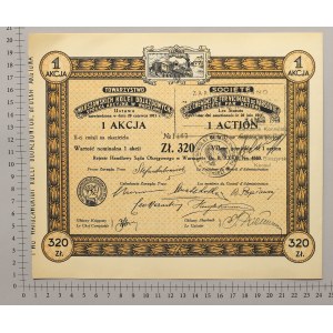 Tow. Akc. Warszawskich Dróg Żel. Dojazdowych, Em.2, 320 zł 1931
