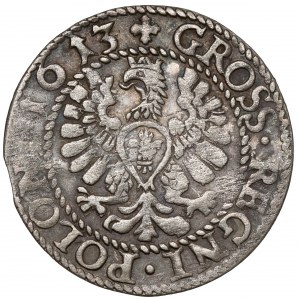 Sigismund III. Wasa, Bromberger Pfennig 1613 - Porträt - selten