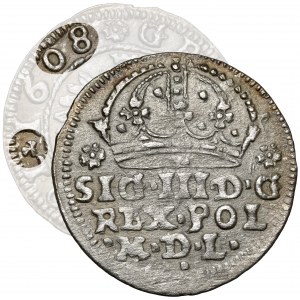 Zikmund III Vasa, Grosz Kraków 1608 - TRÓJLISTKI