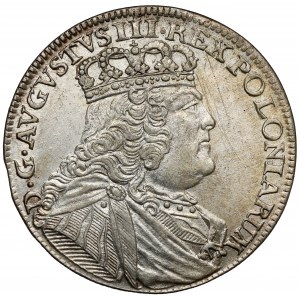 August III Sas, Ort Leipzig 1754 EC - široká hlava