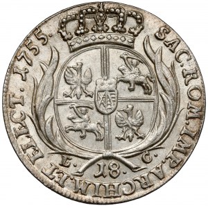 August III Sas, Ort Leipzig 1755 EC - ve zbroji