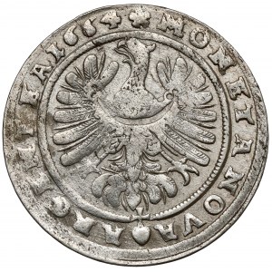 Sliezsko, Valašský Kristian, 15 krajcars 1664, Brzeg - WOLA