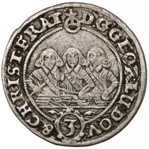 Sliezsko, Three Brothers, 3 krajcary 1656, Brzeg