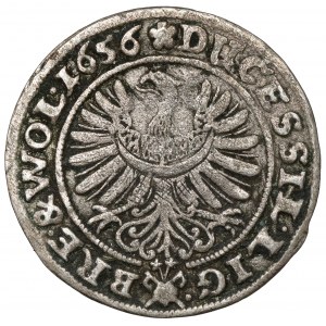 Slezsko, Tři bratři, 3 krajcary 1656, Brzeg