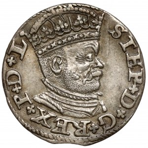Stefan Batory, Trojak Riga 1586 - kríže