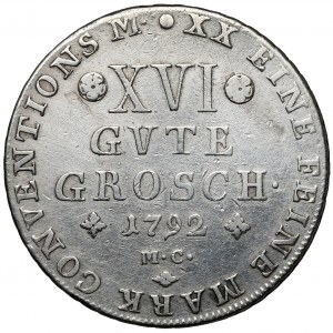 Brunswick-Wolfenbüttel, Karl II Wilhelm Ferdinand, 16 dobrých grošov 1792