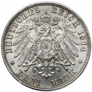 Bavaria, 3 mark 1914-D