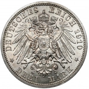 Saxony-Weimar-Eisenach, 3 mark 1910-A