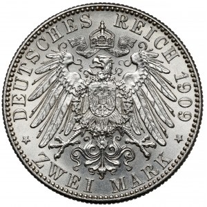 Saxony, 2 mark 1909