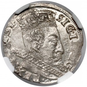 Zygmunt III Waza, Trojak Wilno 1597 - Lidman - piękny