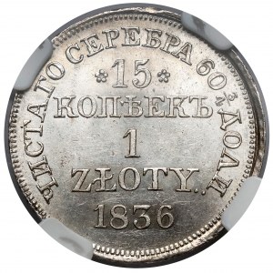 15 kopiejek = 1 złoty 1836 MW, Warszawa