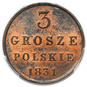 3 grosze polskie 1831 KG - PIĘKNE