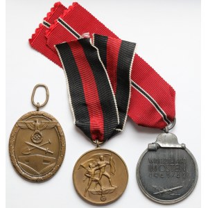 Niemcy, III Rzesza, Zestaw medali (3szt)
