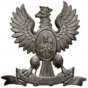 Patriotischer Adler mit einer Abbildung der Jungfrau Maria in einem Medaillon