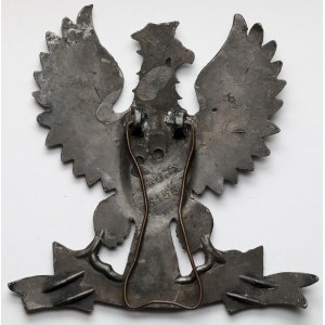 Patriotischer Adler mit einer Abbildung der Jungfrau Maria in einem Medaillon