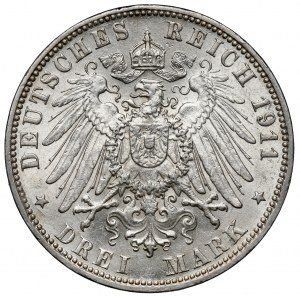 Hamburg, 3 mark 1911-J