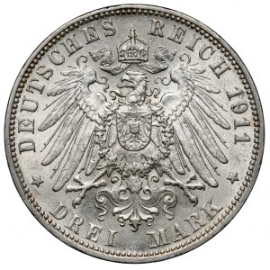 Hamburg, 3 mark 1911-J