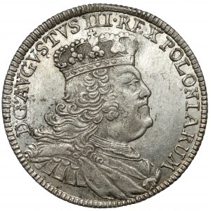 August III Sas, Ort Leipzig 1755 EC - široká hlava