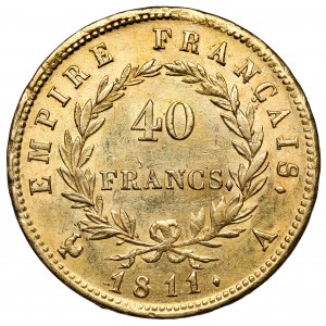 France, Napoleon Bonaparte, 40 francs 1811-A - Paris