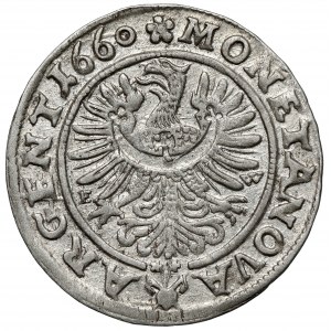 Slezsko, Jiří III. z Brzegu, 3 krajcara 1660 EW, Brzeg