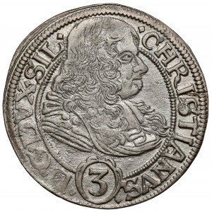 Sliezsko, Chrystian z Valašska, 3 krajcary 1669 CB, Brzeg