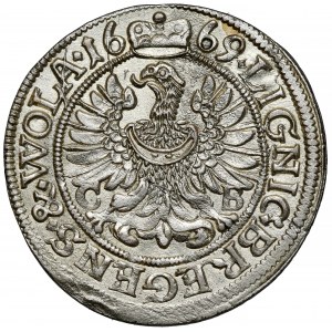 Śląsk, Chrystian Wołowski, 3 krajcary 1669 CB, Brzeg