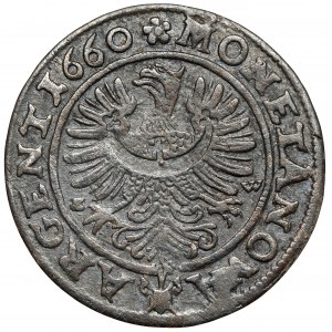 Sliezsko, Juraj III. z Brestu, 3 krajcary 1660 EW, Brzeg - SIL LI