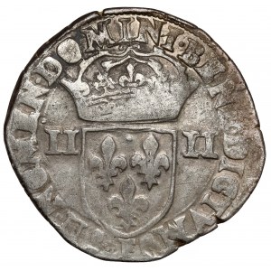 Henrich z Valois, 1/4 ecu 1584-F, Angers