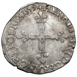 Jindřich z Valois, 1/4 ecu 1579-9, Rennes