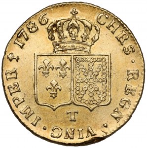 Francúzsko, Ľudovít XVI, Double louis d'or 1786-T, Nantes