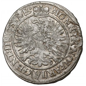 Slezsko, Ludwika Regent, 6 krajcars 1673 CB, Brzeg