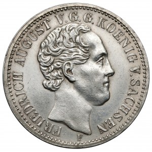 Saxony, Friedrich August II, 1/3 thaler 1852-F