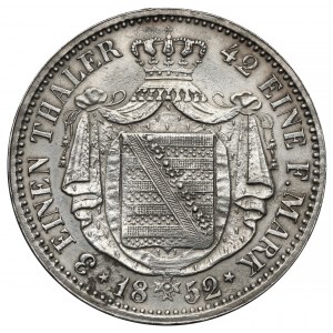Sachsen, Friedrich August II, 1/3 Taler 1852-F