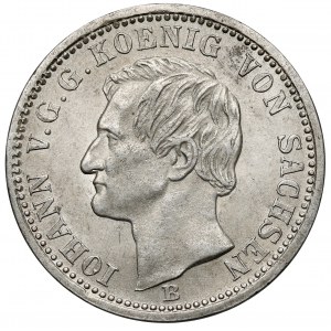 Sasko, Johann, 1/6 thaler 1869-B