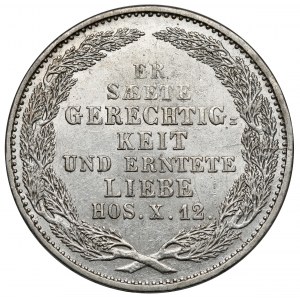 Sachsen, 1/6 Taler 1854 - Tod von Friedrich August II.