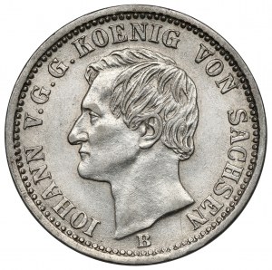 Saxony, Johann, 1/6 thaler 1860-B