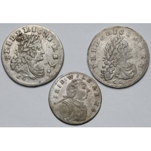 Germany, 6 groschen 1704-1709 and 3 groschen 1719 - lot (3pcs)