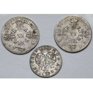 Germany, 6 groschen 1704-1709 and 3 groschen 1719 - lot (3pcs)