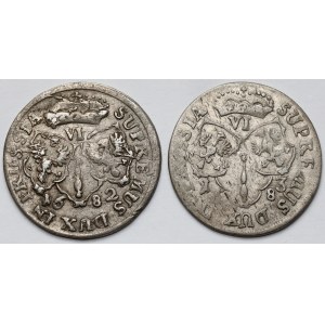 Prussia, Friedrich William I, 6 groschen 1682-1683 - lot (2pcs)