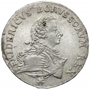 Prussia, Friedrich II, 1/6 thaler 1751-A